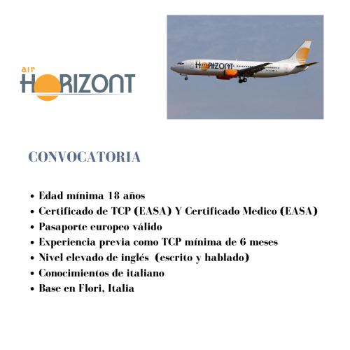 Air Horizont busca TCPs para su base en Flori, Italia