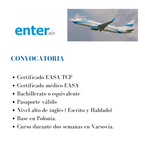 EnterAir está buscando actualmente tcps para su base en Polonia. 